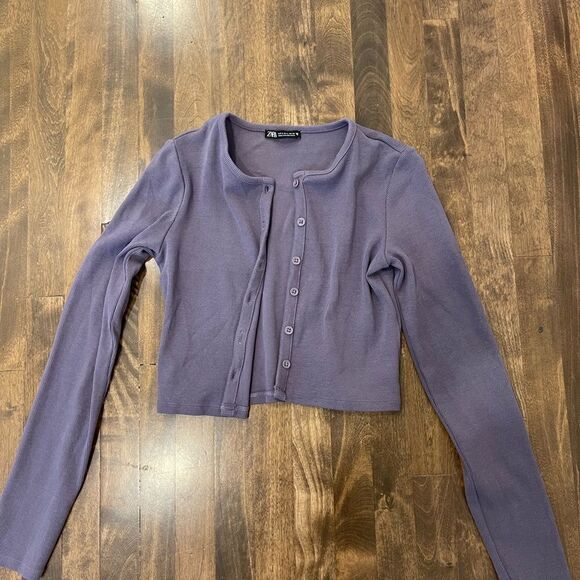 Zara ✨ Cardigan style crop top ✨ Size Small ✨ Crop top style cardigan - Picture 7 of 7